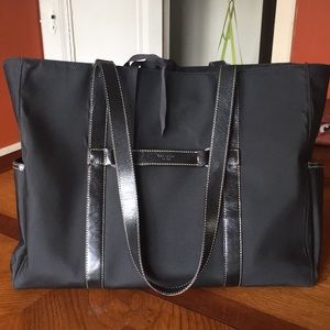 Kate Spade Diaper Tote Bag - nylon w/ leather trim